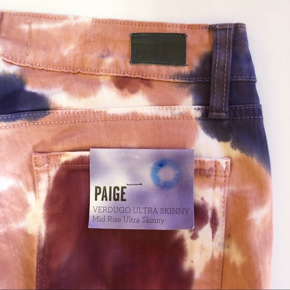 Paige Watercolor Tie Dye Skinny Jeans - Picture 6 of 12